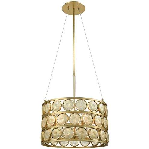 Signet 5 Light 19.5 inch Gold with Clear Chandelier Ceiling Light