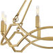 Leona 8 Light 27 inch Distressed Brass Chandelier Ceiling Light