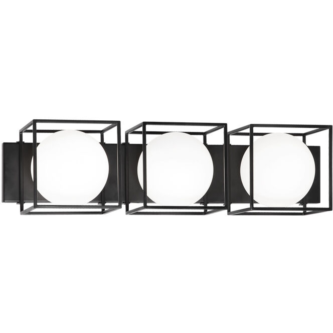 Squircle 3 Light 26.25 inch Black Wall Sconce Wall Light