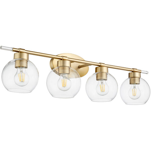 Volan 4 Light 32.5 inch Aged Brass Vanity Light Wall Light