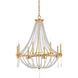 Claire 8 Light 27 inch Gold Leaf/Clear/Clear Pendant Ceiling Light