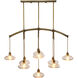 Reservoir 9 Light 42 inch Antique Brass Chandelier Ceiling Light, Inline
