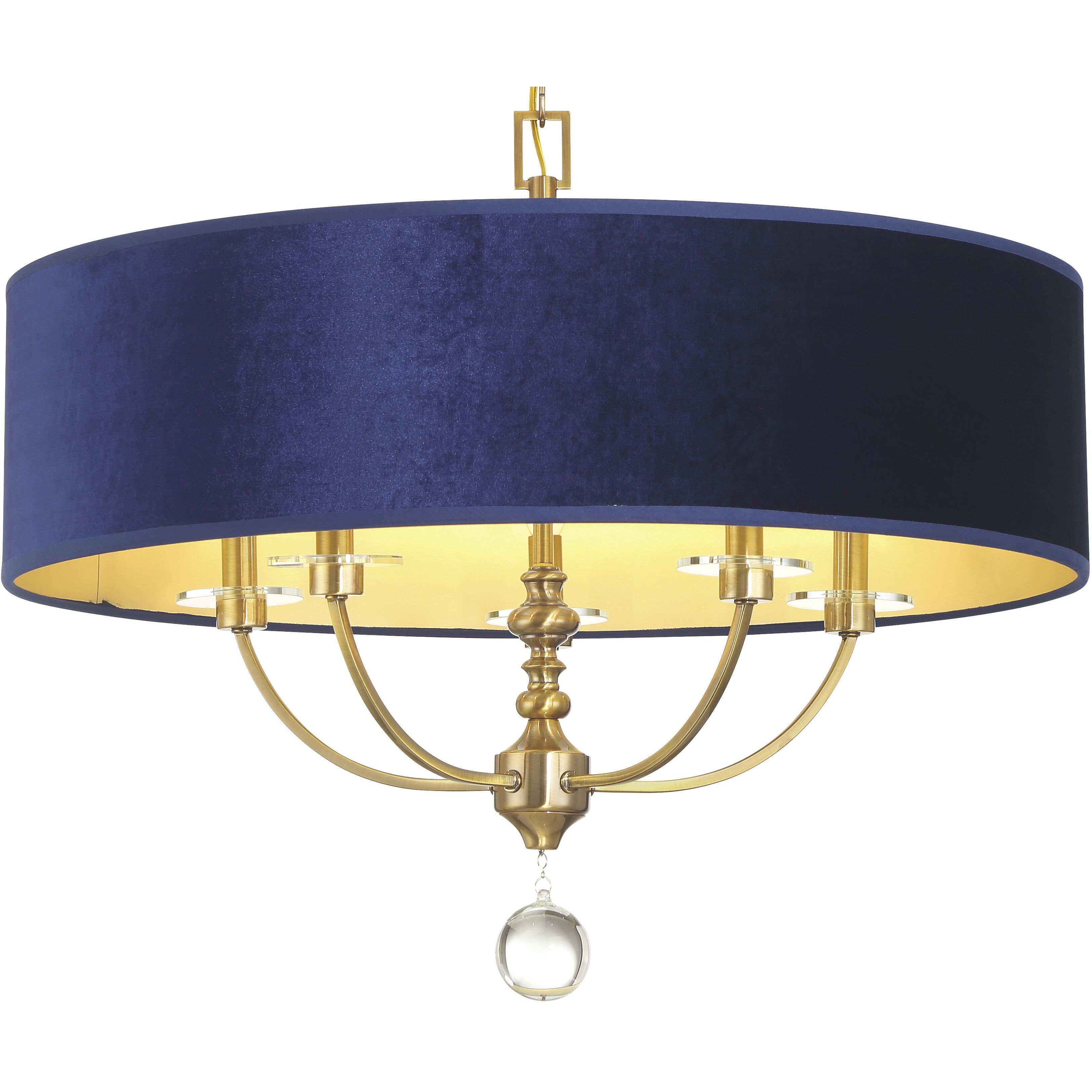 Van Noord 5 Light 26.13 inch Oxidized Aged Brass Pendant Ceiling Light