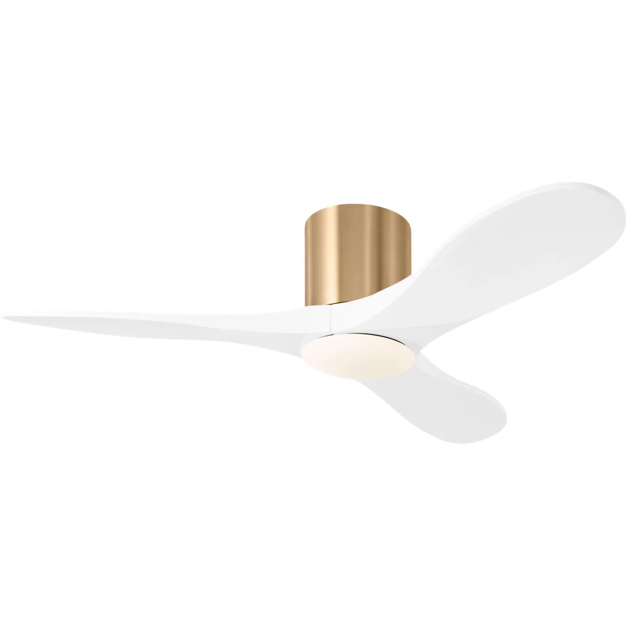 Maverick 44 inch Burnished Brass with Matte White Blades Ceiling Fan