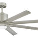 Vantage 66 inch Brushed Nickel with Silver Blades Smart Fan