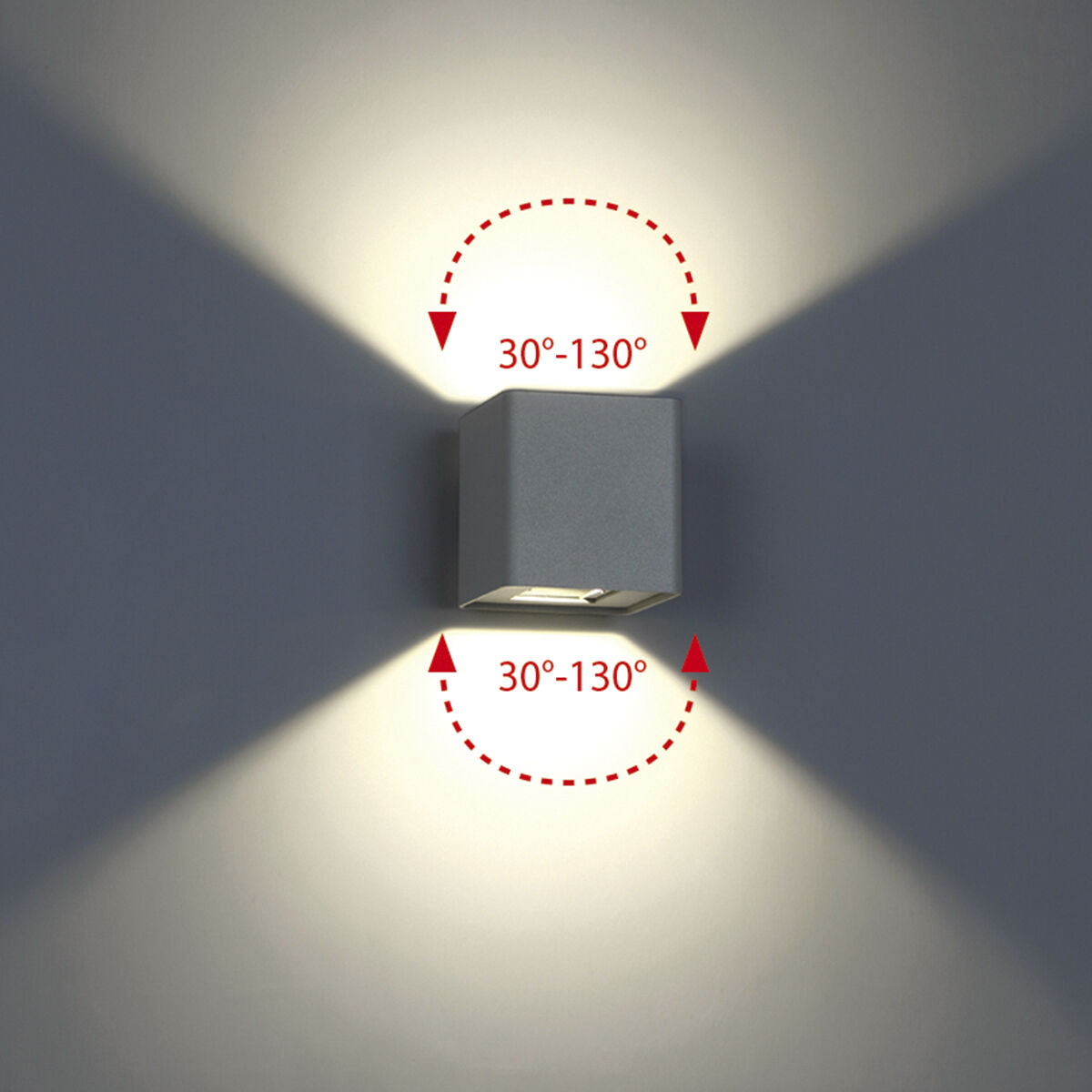 Crest LED 4 inch Graphite Grey Outdoor Wall Mount