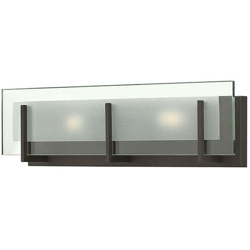 Latitude 2 Light 18 inch Oil Rubbed Bronze Vanity Light Wall Light