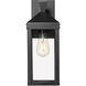 Yates 1 Light 17.25 inch Powder Coated Black Outdoor Wall Sconce