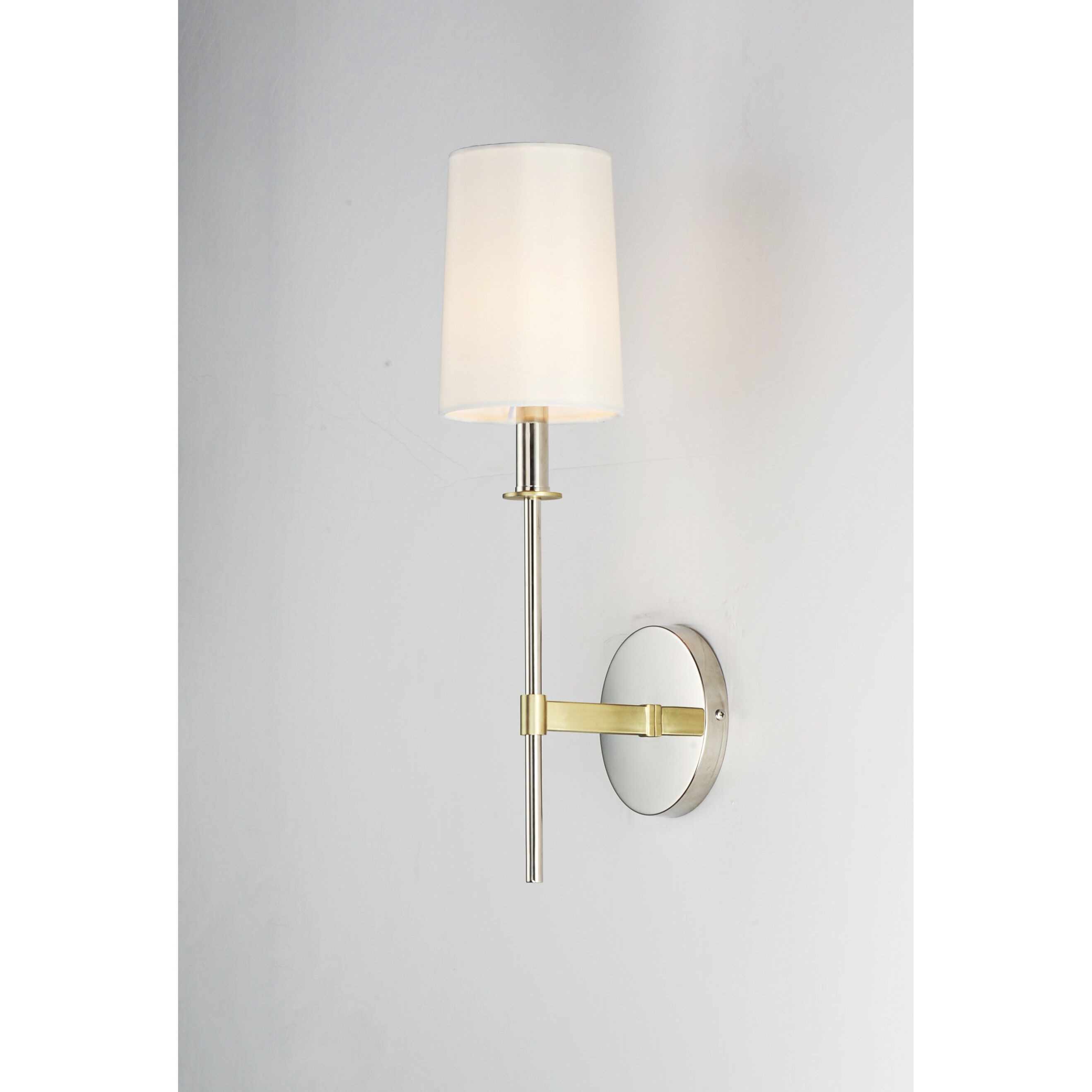 Uptown 1 Light 5 inch Satin Brass/Polished Nickel Wall Sconce Wall Light