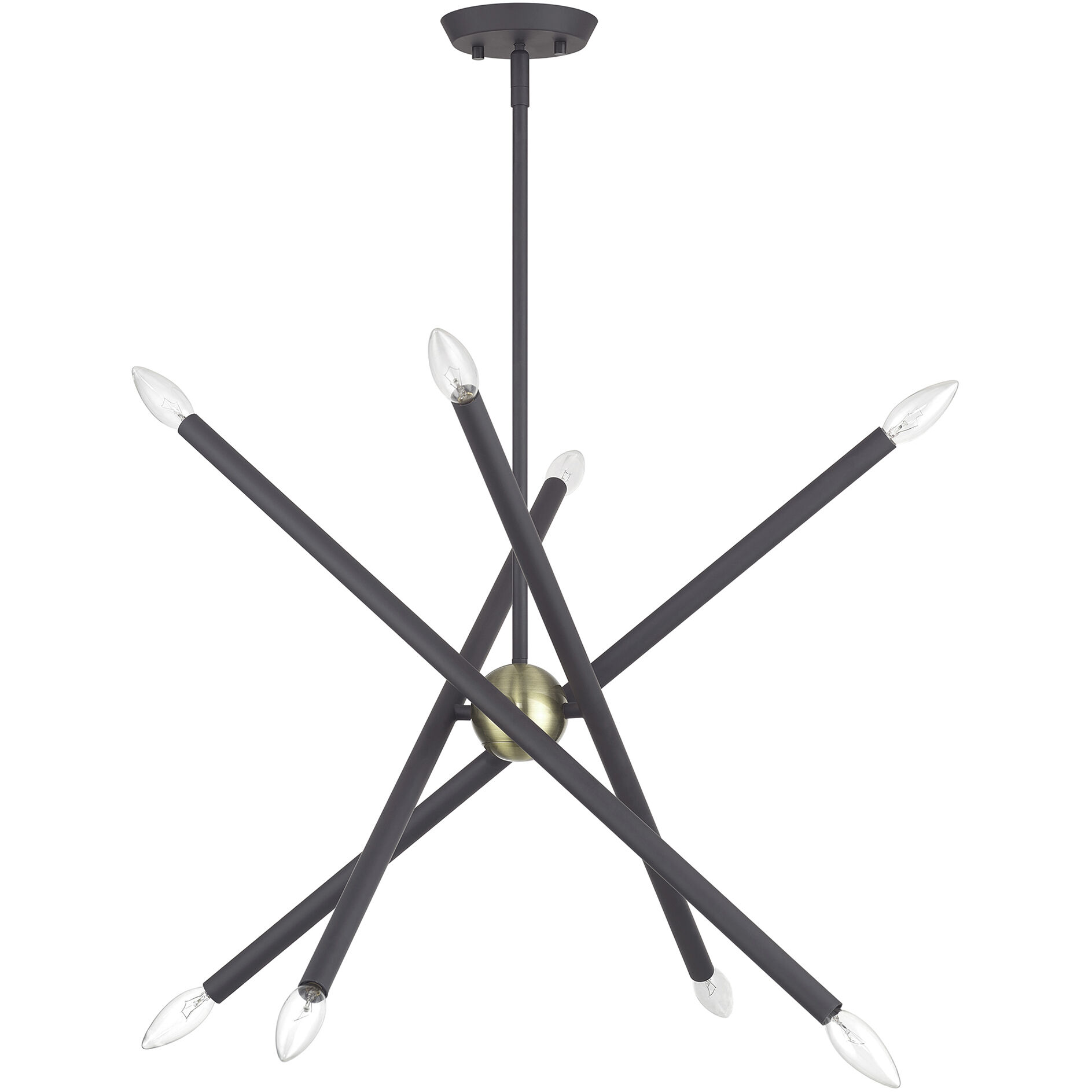 Soho 8 Light 24 inch Bronze with Antique Brass Accents Chandelier Ceiling Light