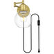 Caspian 1 Light 6 inch Brass Plug In Wall Sconce Wall Light