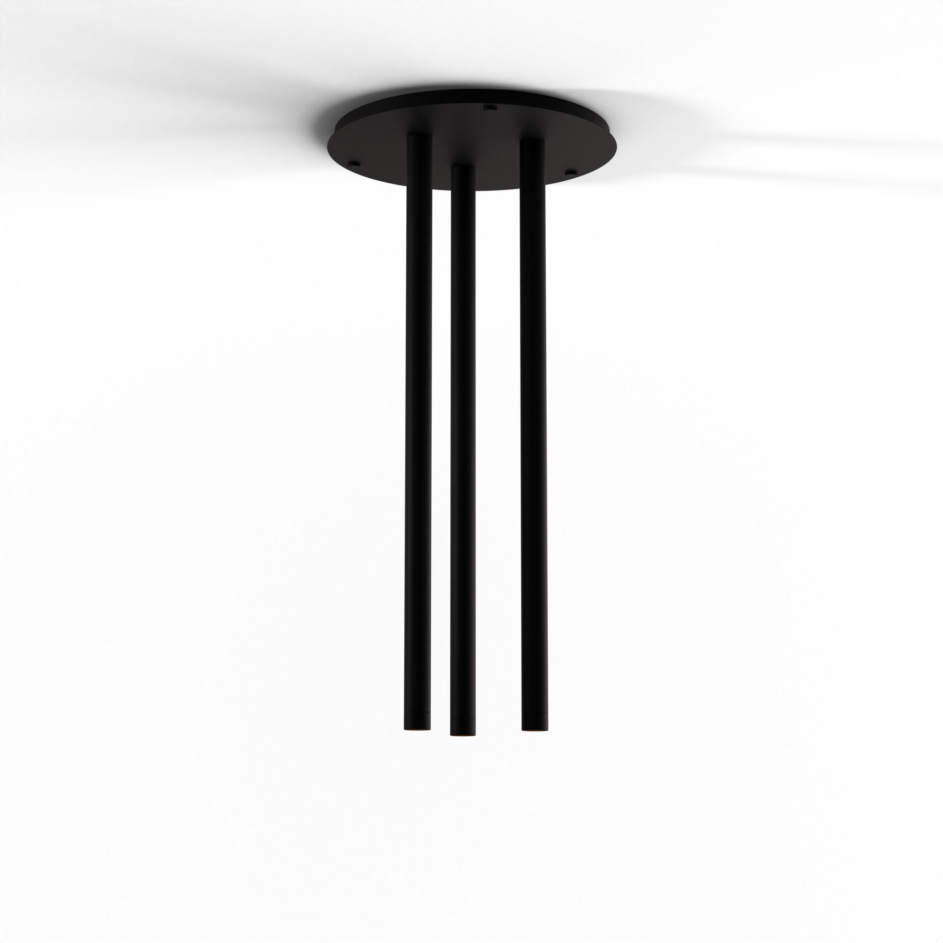 Combi LED 18 inch Matte Black Pendant Ceiling Light, Suspension / Flush Mount 2-in-1