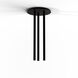 Combi LED 18 inch Matte Black Pendant Ceiling Light, Suspension / Flush Mount 2-in-1