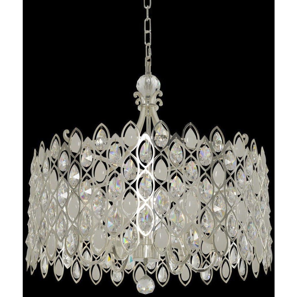 Prive 6 Light 26 inch Two Tone Silver Pendant Ceiling Light