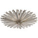Chapman & Myers Claymore LED 18 inch Burnished Silver Leaf Flush Mount Ceiling Light, Large