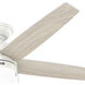 Bardot 52 inch Fresh White with Fresh White/Light Oak Blades Ceiling Fan