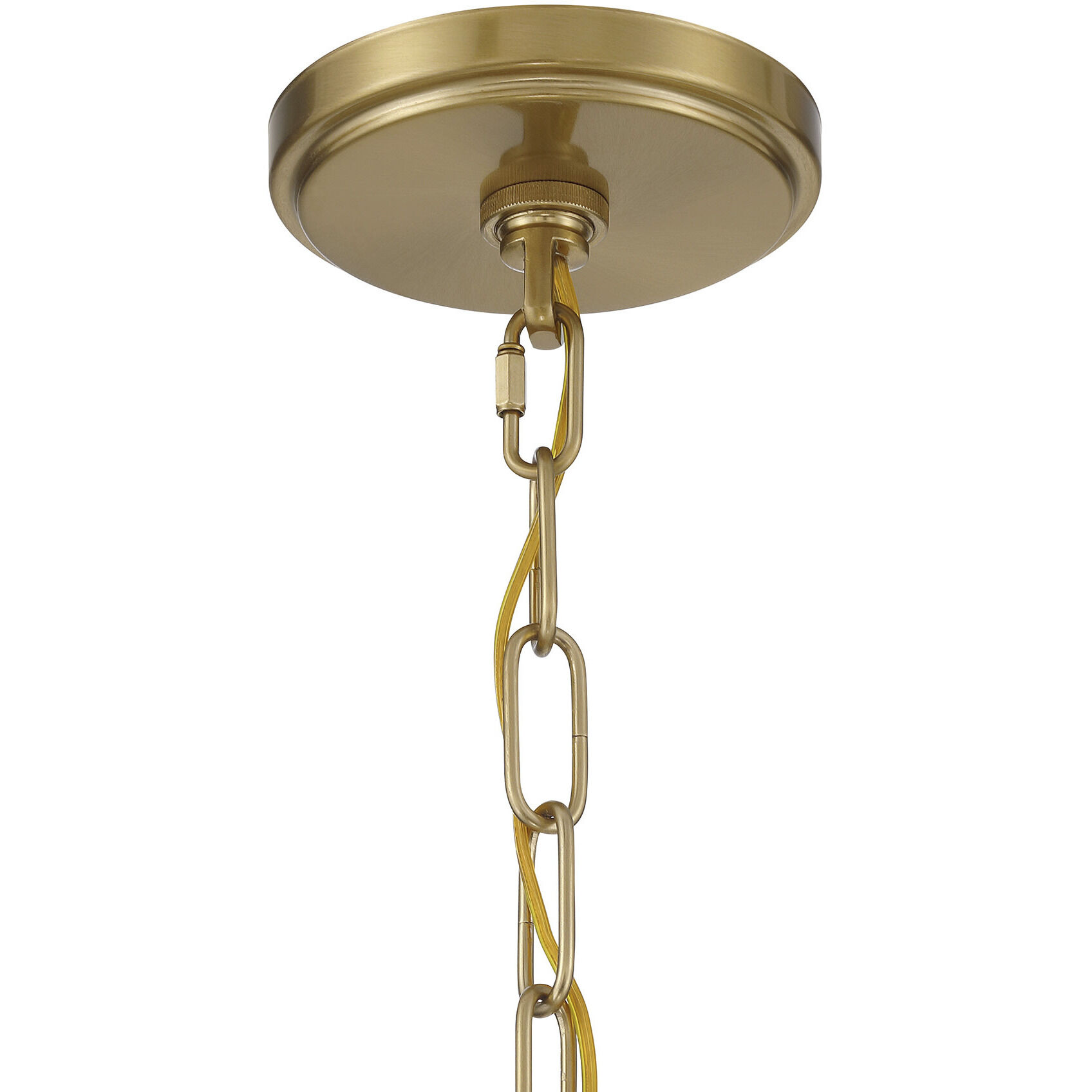 Contemporary 1 Light 18 inch Natural Brass Pendant Ceiling Light
