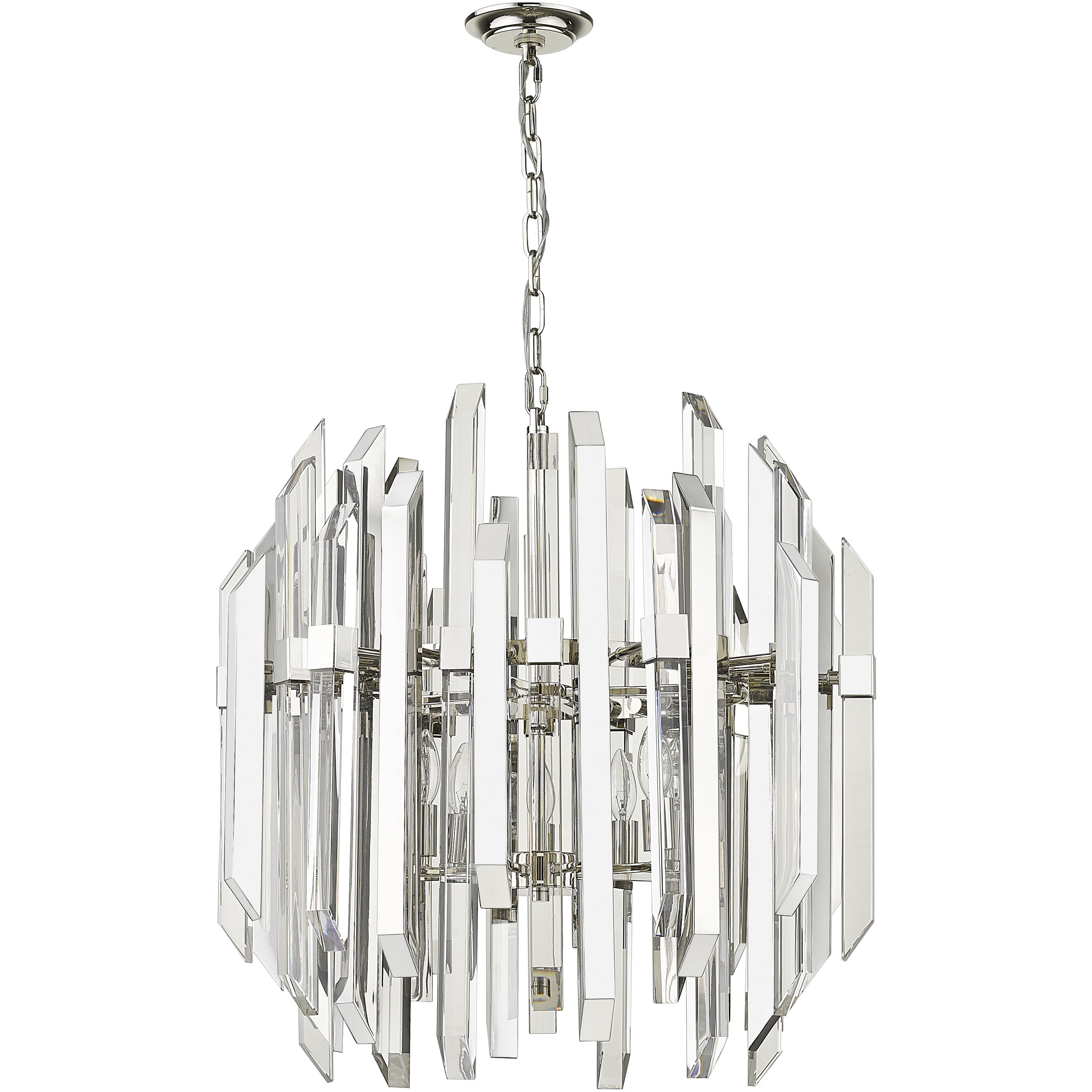 Bova 6 Light 26 inch Polished Nickel Chandelier Ceiling Light