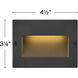 Taper 12v 1.90 watt Satin Black Landscape Step Light, Horizontal