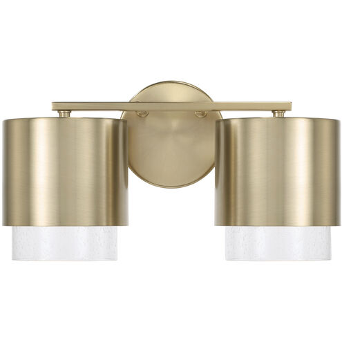 Weller 2 Light 15 inch Matte Brass Vanity Light Wall Light