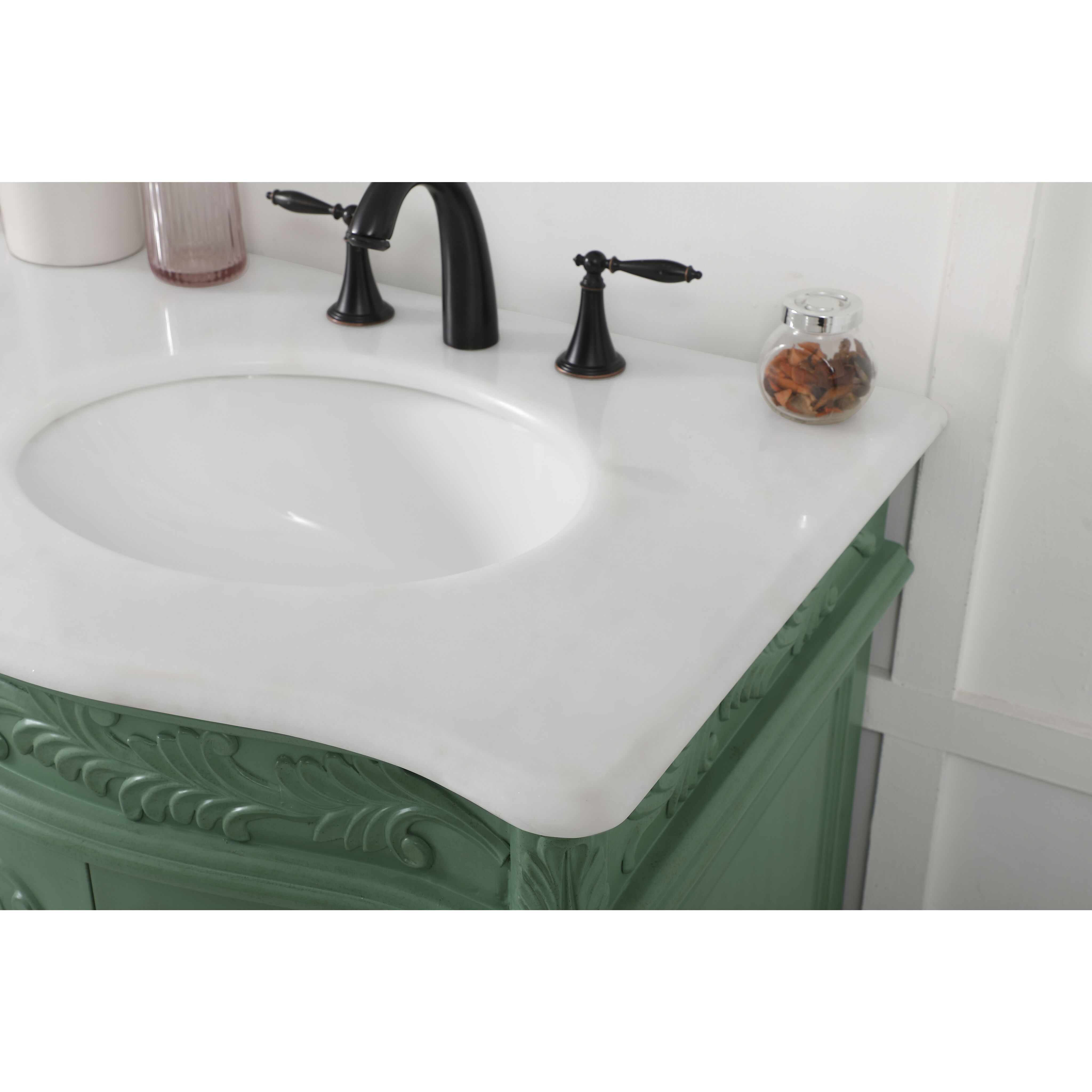 Windsor 60 X 22 X 36 inch Vintage Mint Vanity Sink Set
