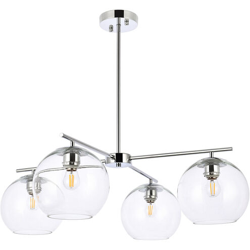 Opus 4 Light 31 inch Chrome Pendant Ceiling Light