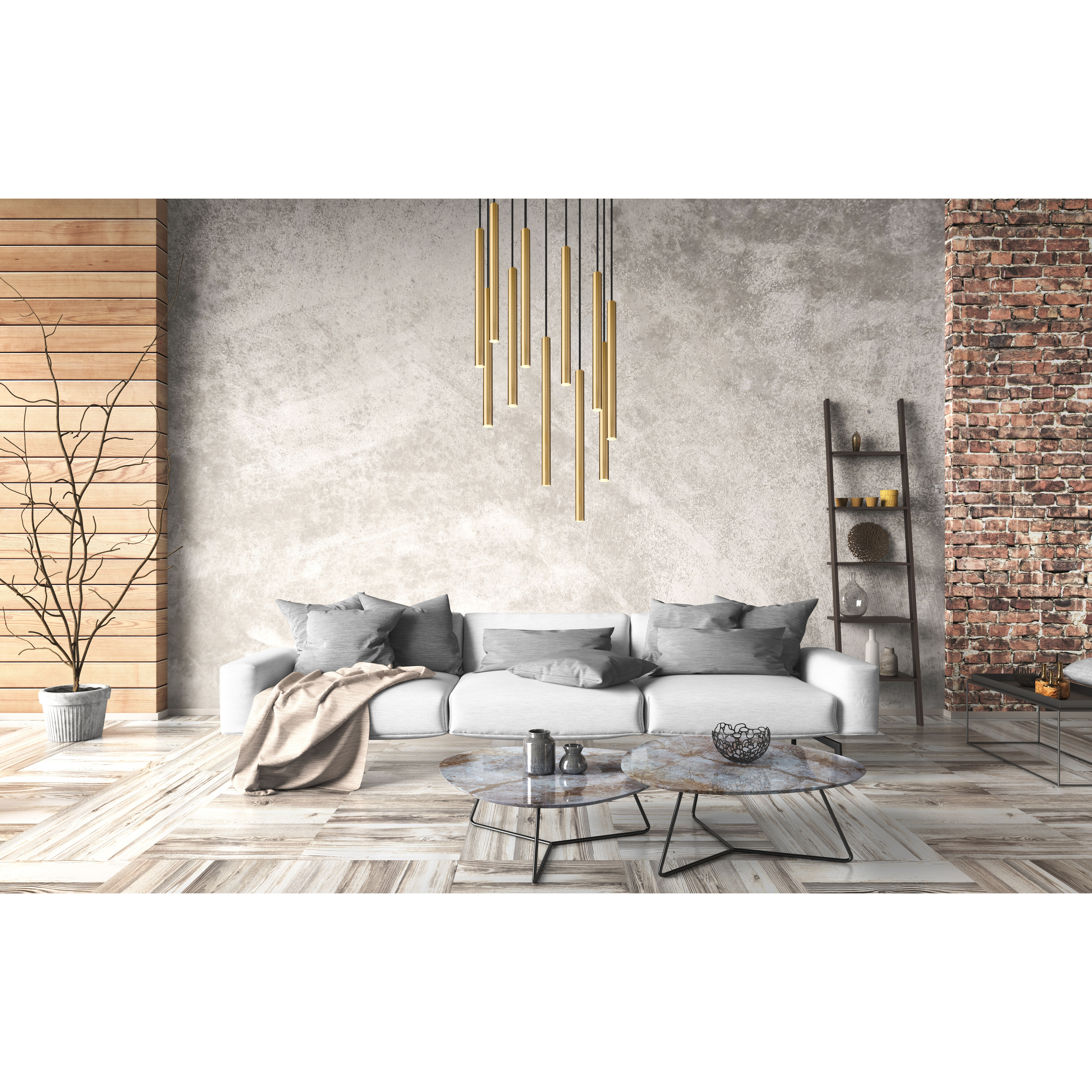 Forest LED 24 inch Modern Gold Chandelier Ceiling Light