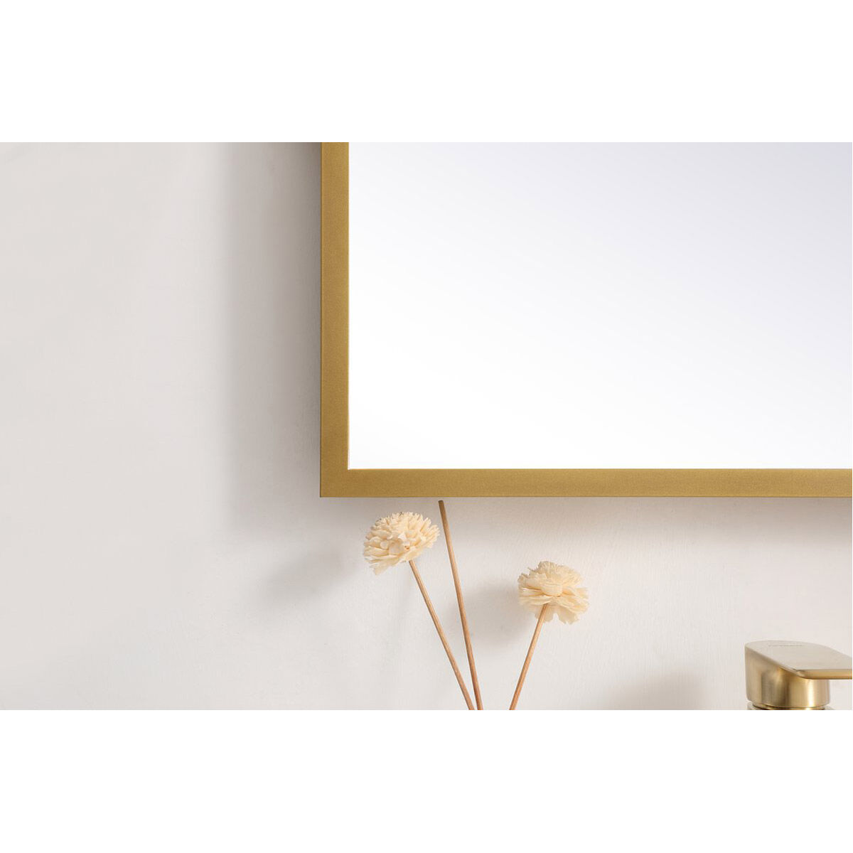 Pier 30 X 18 inch Brass LED Mirror
