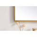 Pier 30 X 18 inch Brass LED Mirror