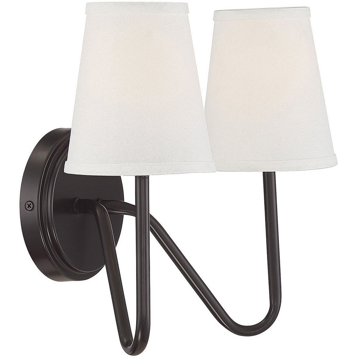 Modern 2 Light 13 inch Oil Rubbed Bronze Wall Sconce Wall Light