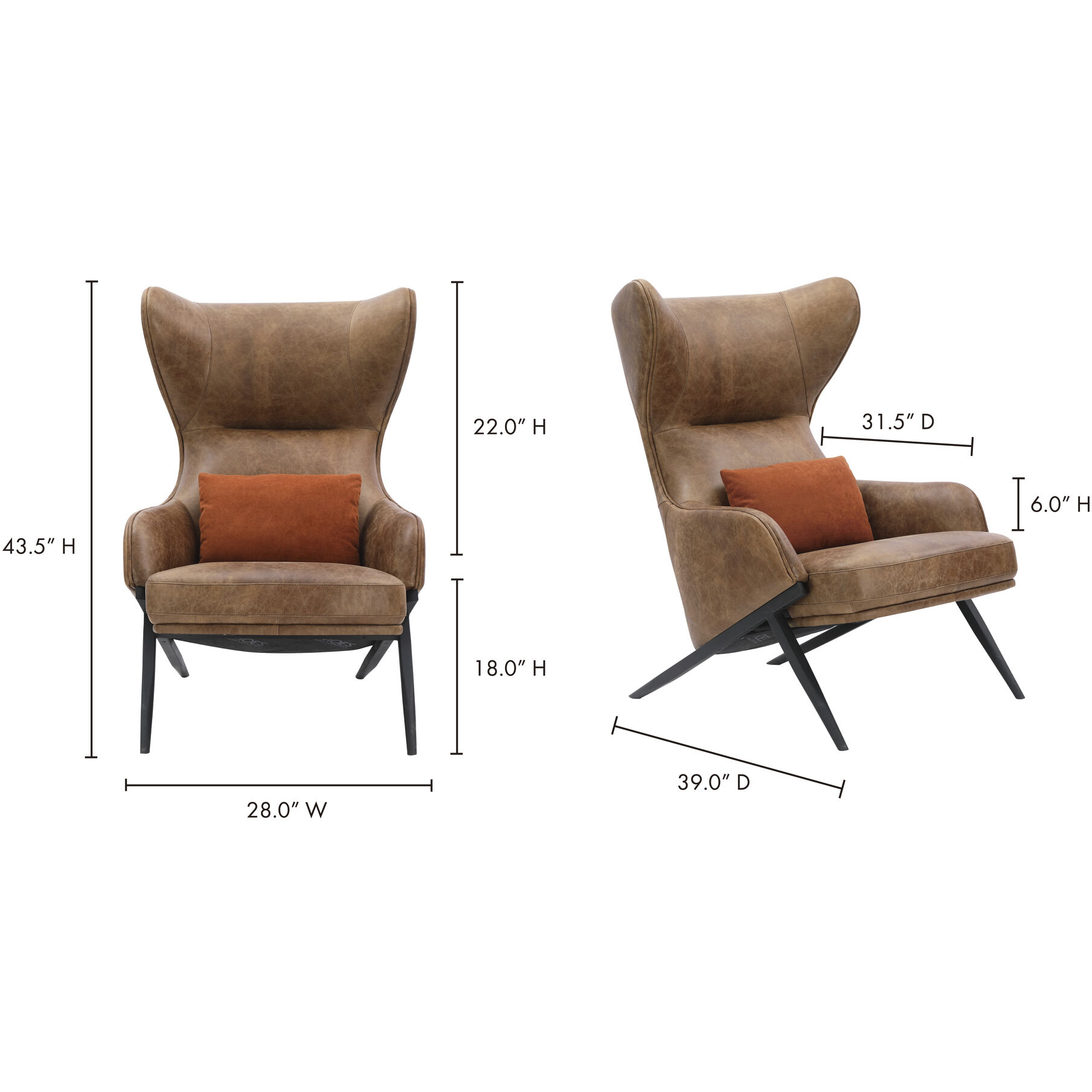 Amos Brown Accent Chair