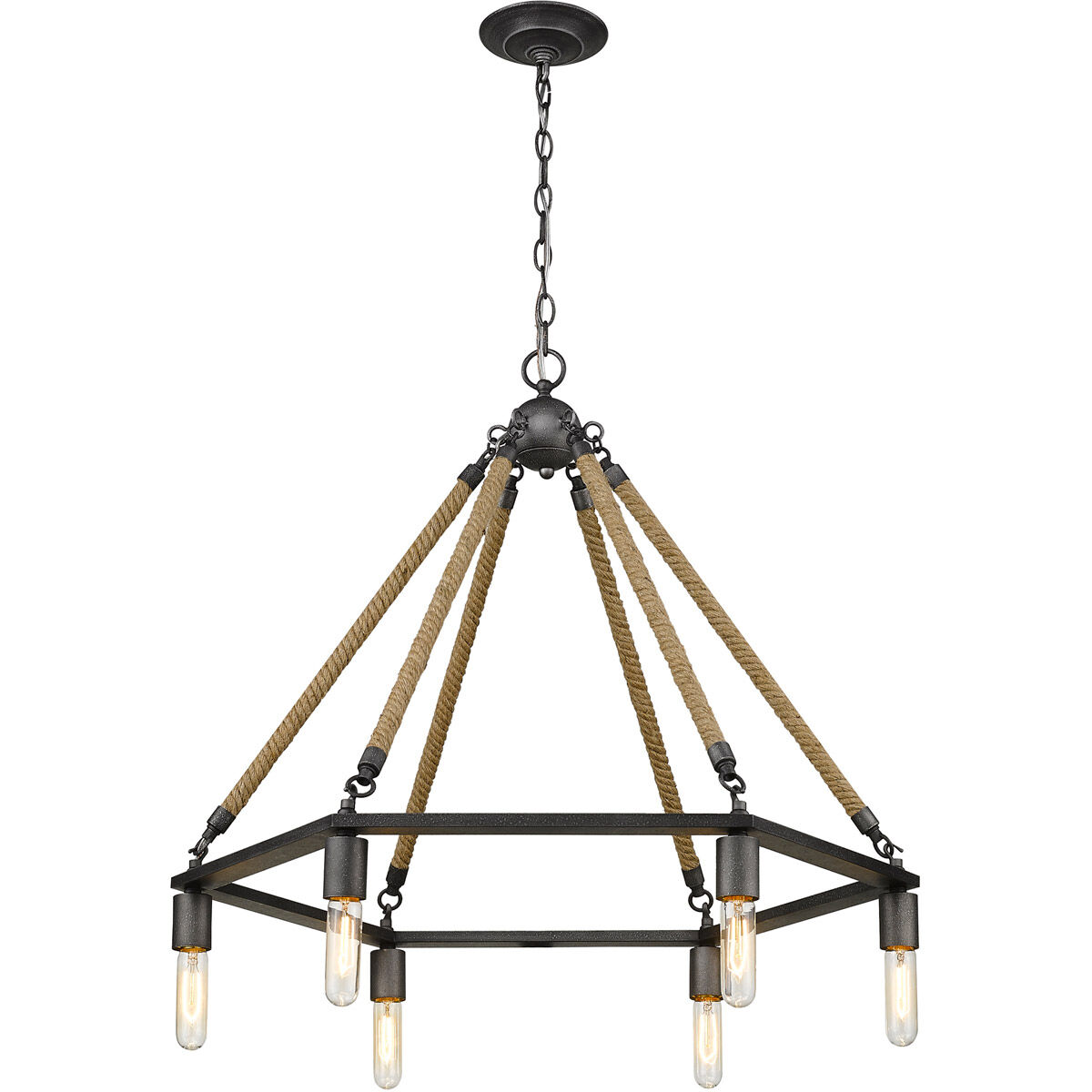 Holden 6 Light 30 inch Antique Gray Chandelier Ceiling Light