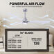 Atlas Alessandra - LK 56 inch Brushed Nickel with Matte White Blades Ceiling Fan