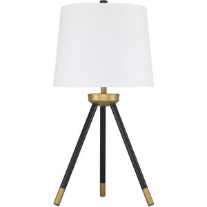 Bejamin 26 inch 60 watt Painted Black and Painted Gold Table Lamp Portable Light
