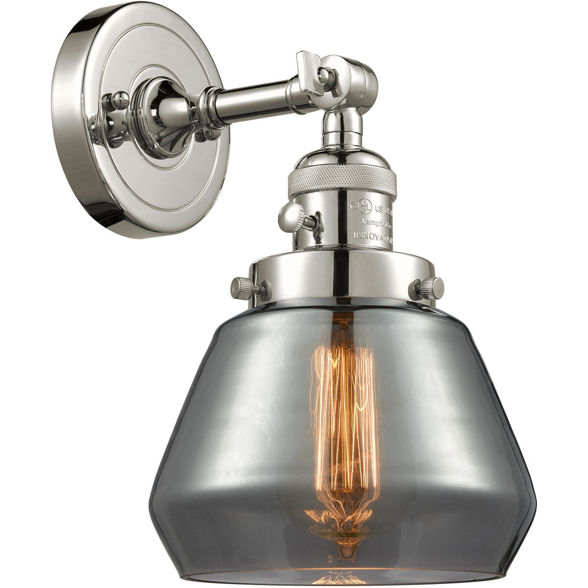 Franklin Restoration Fulton LED 7 inch Polished Nickel Sconce Wall Light, Franklin Restoration