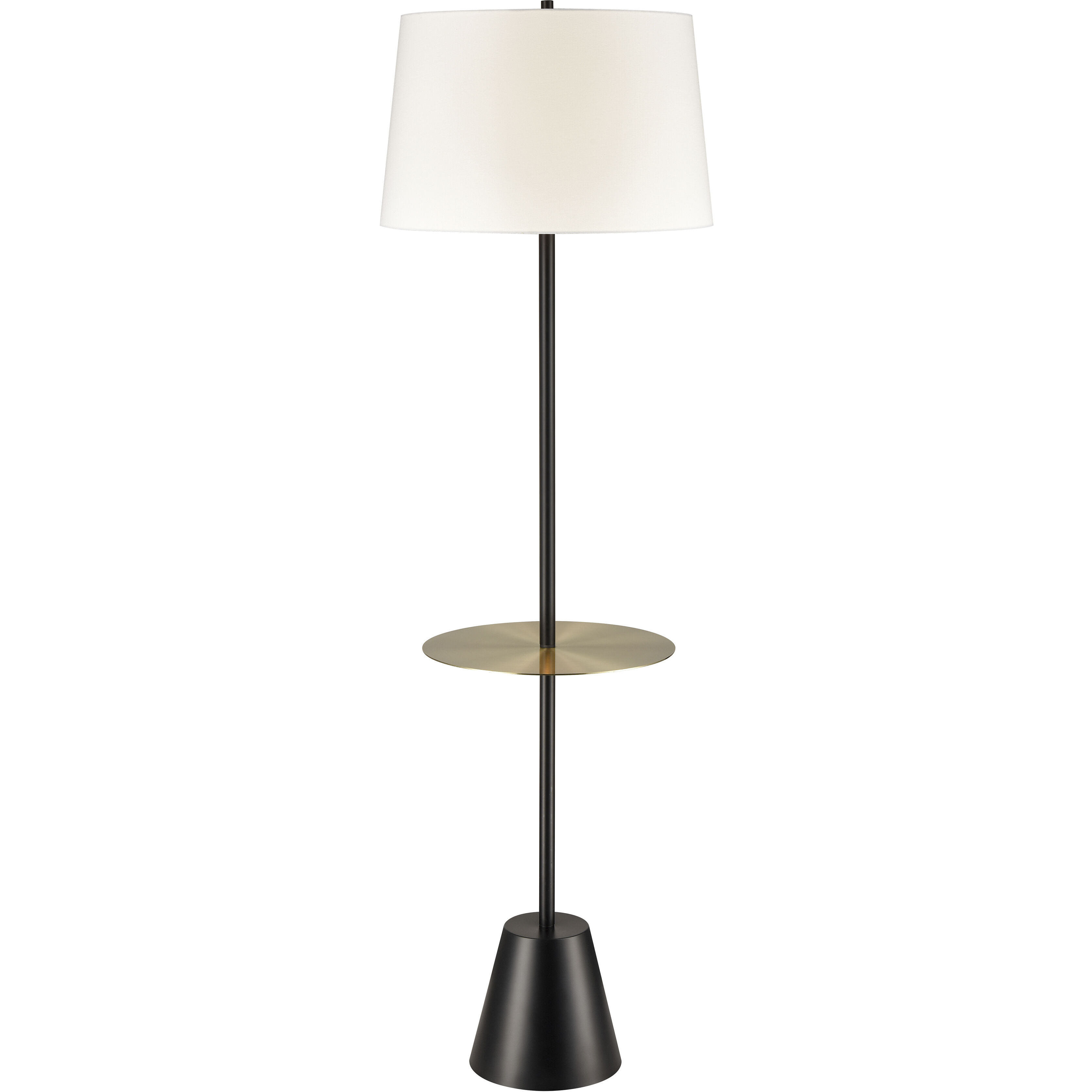 Abberwick 64 inch 150 watt Matte Black Floor Lamp Portable Light