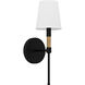 Bayside 1 Light 5 inch Matte Black Wall Sconce Wall Light, Small