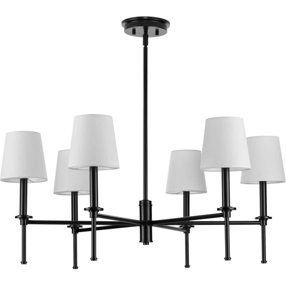 Elara 6 Light 30 inch Matte Black Chandelier Ceiling Light