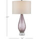 Optimist 30 inch 150 watt Purple and Clear Table Lamp Portable Light
