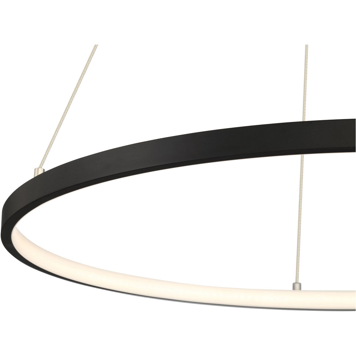 Anello LED 24 inch Matte Black Pendant Ceiling Light 
