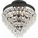 Calypso 3 Light 13 inch Matte Black Semi Flush Ceiling Light
