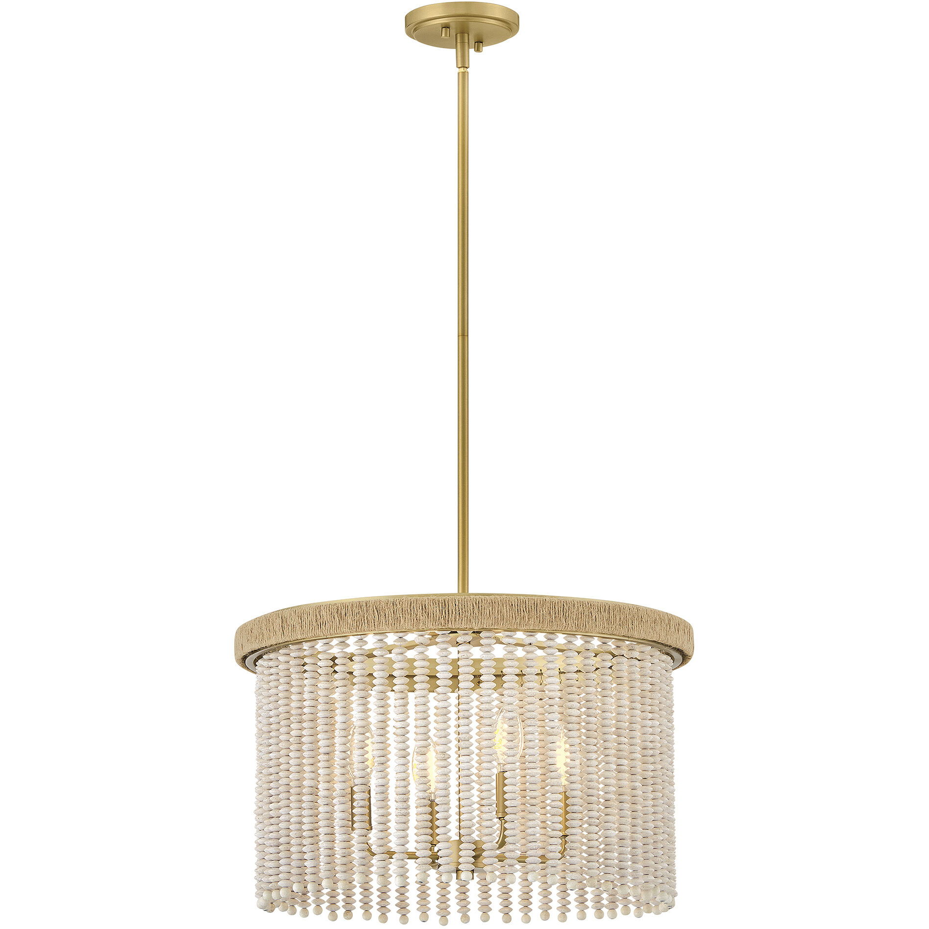 Indra 4 Light 20.25 inch Lacquered Brass Convertible Semi-Flush Mount Ceiling Light