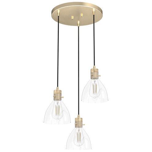 Van Nuys 3 Light 16 inch Alturas Gold Cluster Pendant Ceiling Light