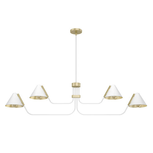 Grove Isle 4 Light 58 inch Matte White Chandelier Ceiling Light