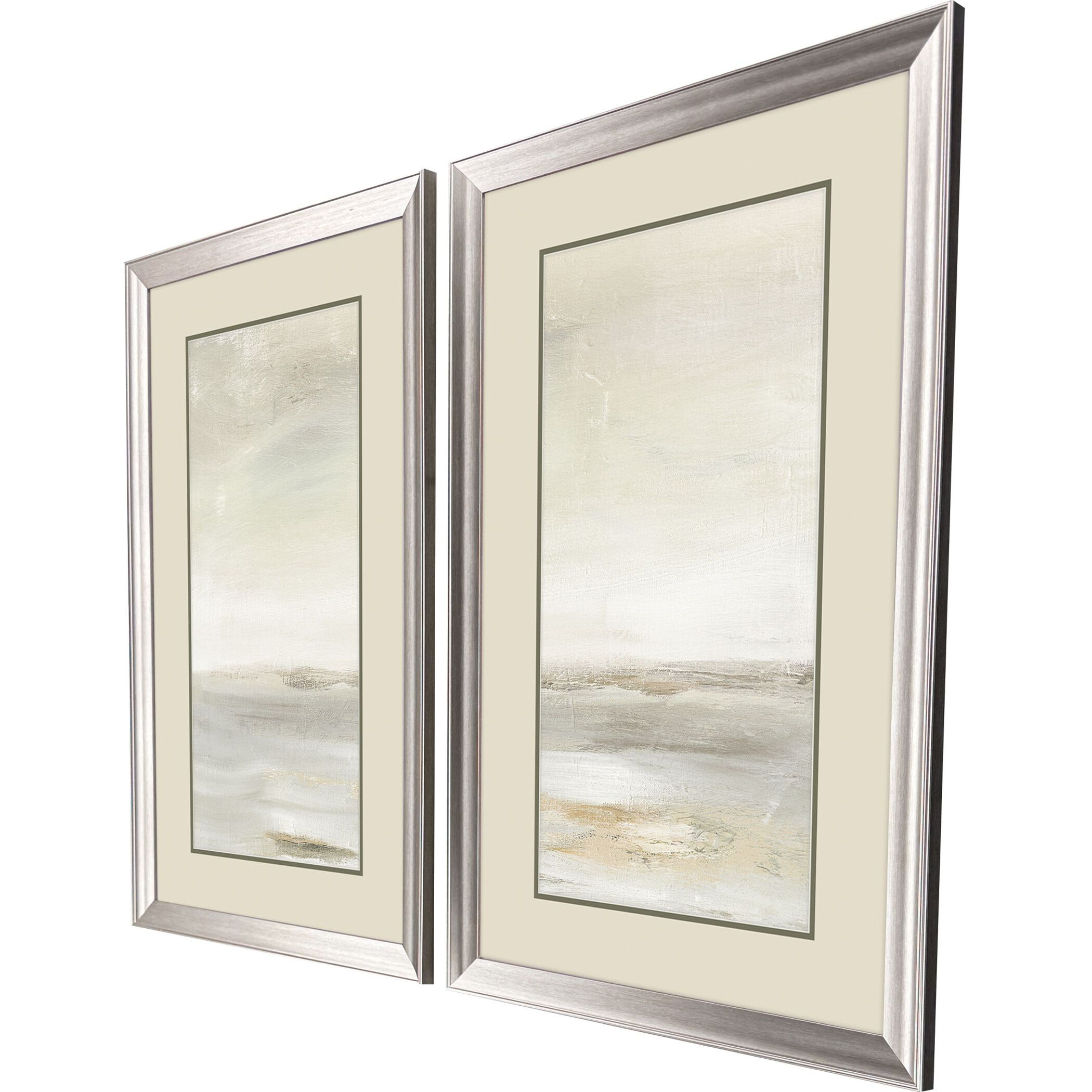 Secluded Ocean Green and Brown and Neutral Framed Art, Propac