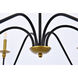 Rohan 6 Light 42 inch Brass and Black Chandelier Ceiling Light