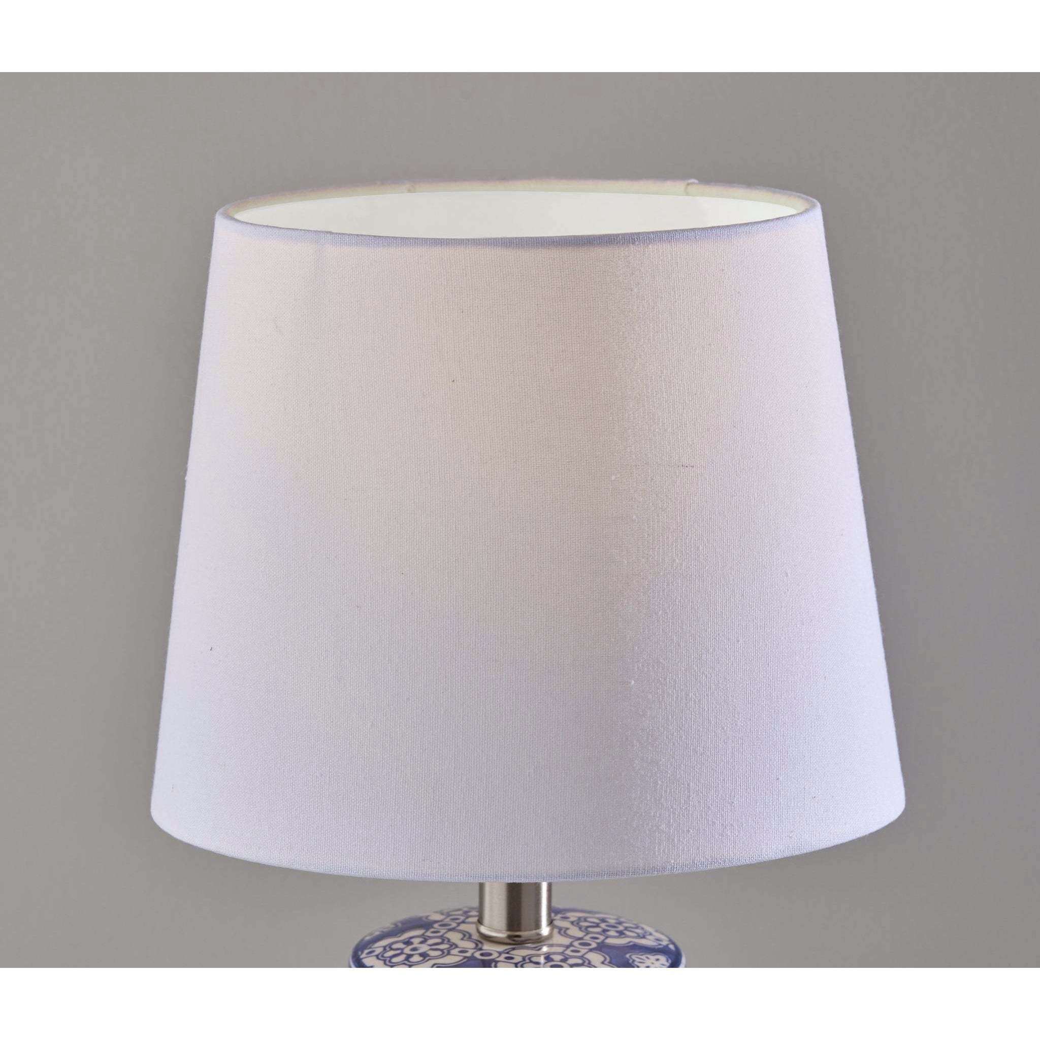 Polly 17 inch 60.00 watt Blue Table Lamps Portable Light, Simplee Adesso, 2 Pack