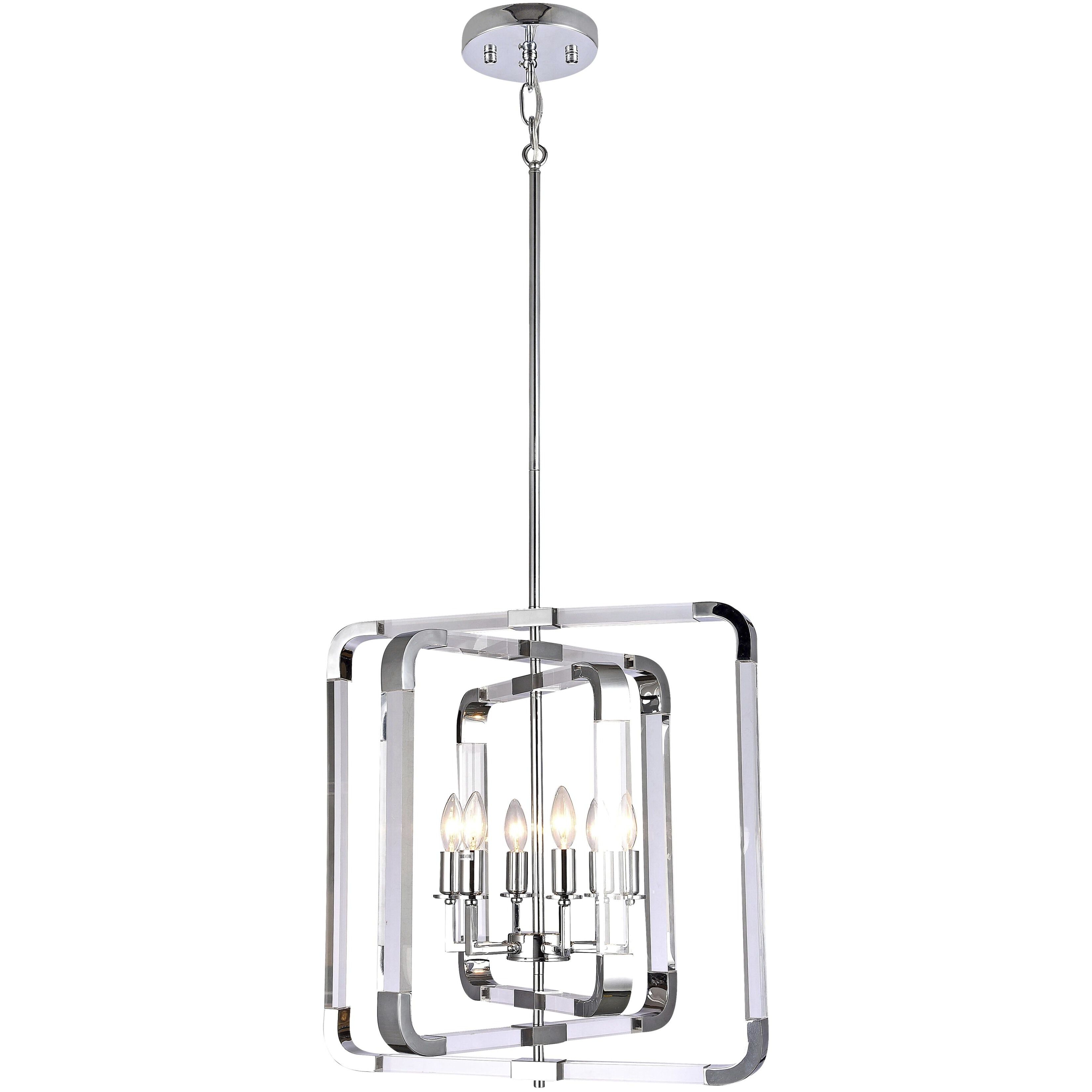 Canada 6 Light 23.3 inch Chrome Chandelier Ceiling Light
