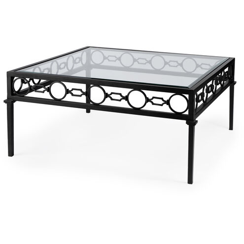 Southport Iron Outdoor Coffee Table in Black