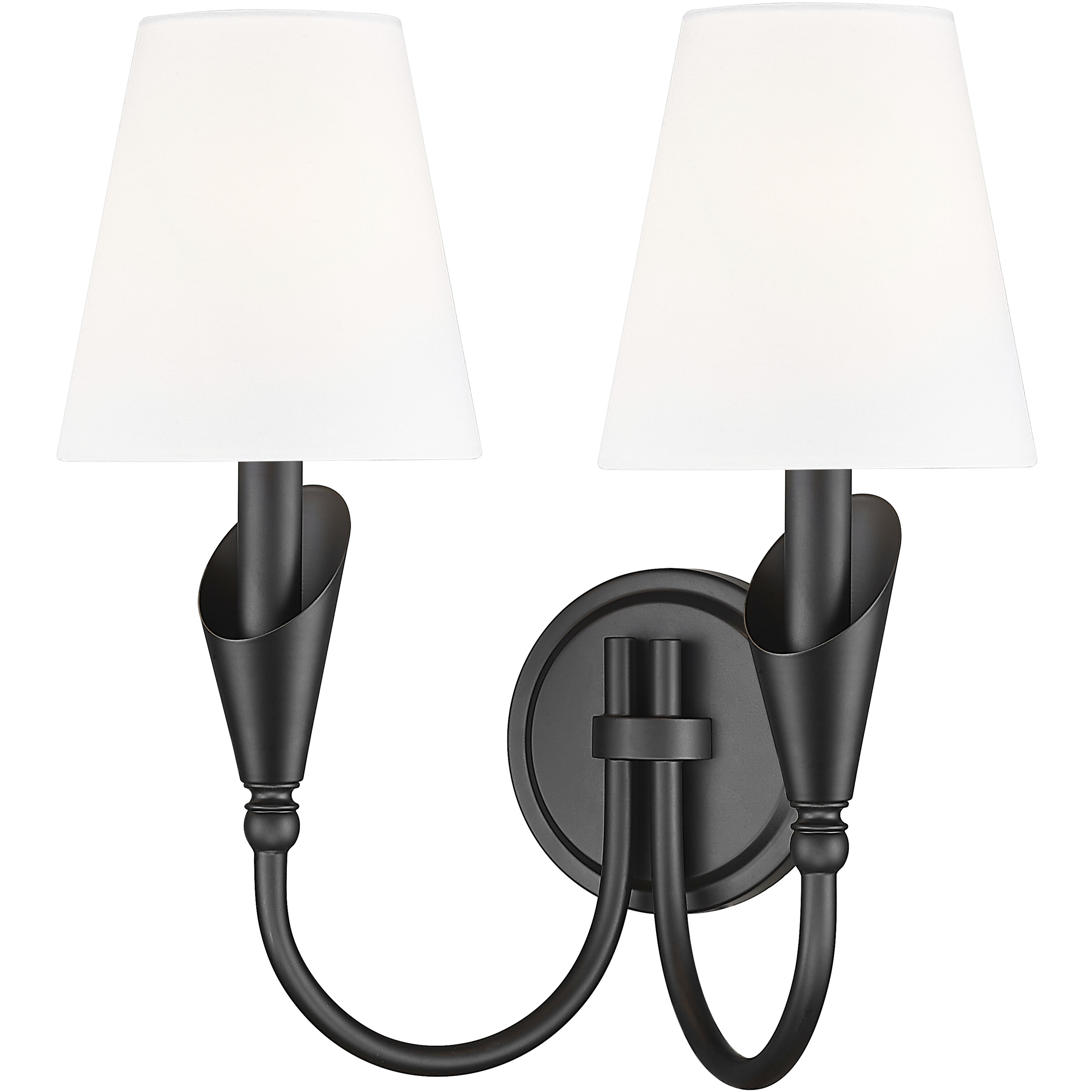 Claudelle Wall Sconce Wall Light in Matte Black